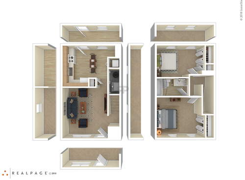 2 Bedroom: Beds - 2: Baths - 1: SqFt Range - 896 to 896