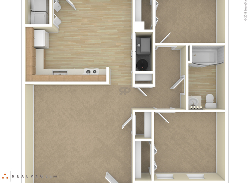 2 Bedroom: Beds - 2: Baths - 1: SqFt Range - 896 to 896