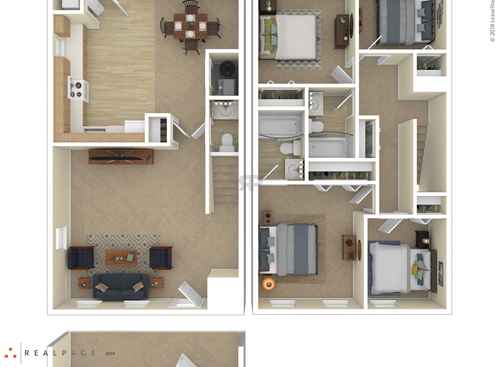 4 Bedroom: Beds - 4: Baths - 2: SqFt Range - 1554 to 1554
