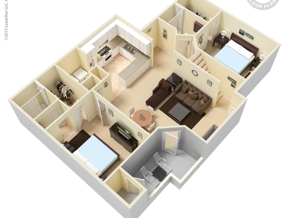 Savannah: Beds - 2: Baths - 2: SqFt Range - 1208 to 1208
