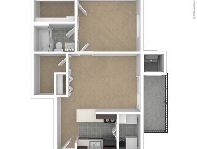 The Alder: Beds - 1: Baths - 1: SqFt Range - 618 to 701