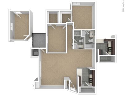 The Mulberry: Beds - 2: Baths - 2: SqFt Range - 1000 to 1000
