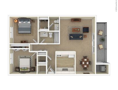 The Lapeer: Beds - 2: Baths - 1.5: SqFt Range - 1160 to 1160