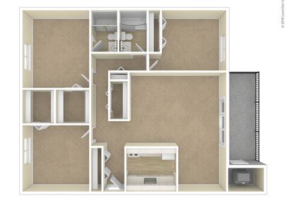 The Oxford: Beds - 3: Baths - 2: SqFt Range - 1300 to 1300