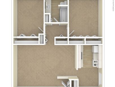 The Briarwood: Beds - 2: Baths - 1: SqFt Range - 1000 to 1000