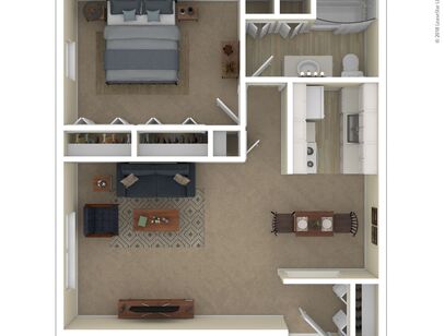 The Adams: Beds - 1: Baths - 1: SqFt Range - 730 to 730