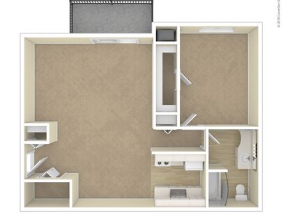 The Arlington Deluxe: Beds - 1: Baths - 1: SqFt Range - 815 to 815