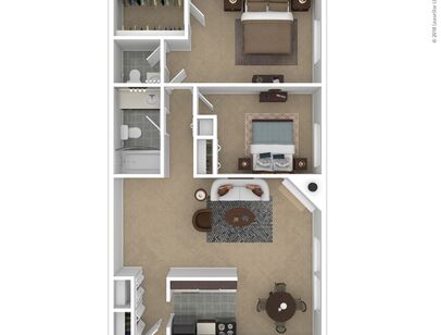 The Briarwood with Fireplace: Beds - 2: Baths - 1.5: SqFt Range - 1050 to 1050