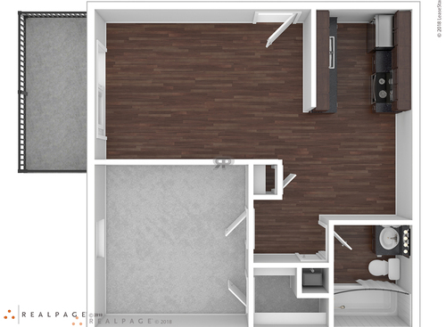 A1101: Beds - 1: Baths - 1: SqFt Range - 620 to 620