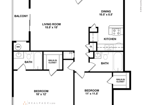 D2202: Beds - 2: Baths - 2: SqFt Range - 1035 to 1035