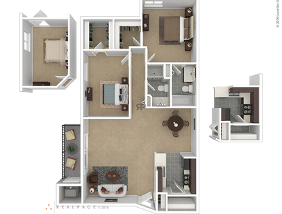 The Mulberry: Beds - 2: Baths - 2: SqFt Range - 1000 to 1000