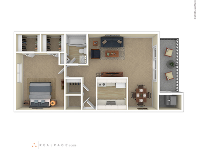 The Orion: Beds - 1: Baths - 1: SqFt Range - 810 to 810