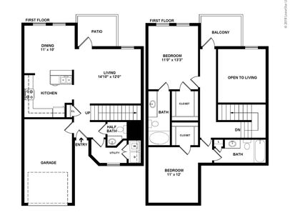 Dogwood: Beds - 2: Baths - 2.5: SqFt Range - 1414 to 1414