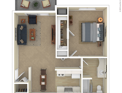 The Arlington: Beds - 1: Baths - 1: SqFt Range - 710 to 710