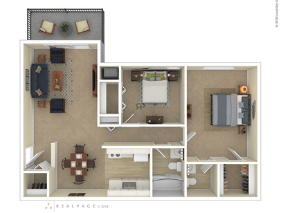 The Barrington: Beds - 2: Baths - 1.5: SqFt Range - 850 to 850