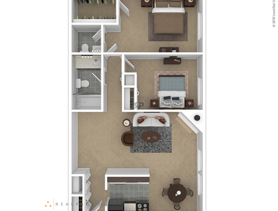 The Briarwood with Fireplace: Beds - 2: Baths - 1.5: SqFt Range - 1050 to 1050