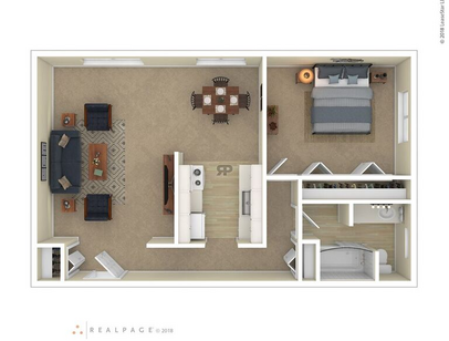 The Ashbury: Beds - 1: Baths - 1: SqFt Range - 795 to 795