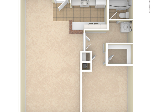Hampton: Beds - 1: Baths - 1: SqFt Range - 760 to 760