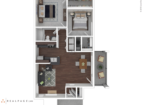 B2101: Beds - 2: Baths - 1: SqFt Range - 912 to 912