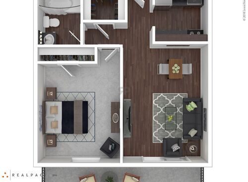 C1100: Beds - 1: Baths - 1: SqFt Range - 612 to 612