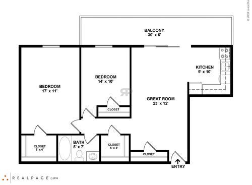 D2100: Beds - 2: Baths - 1: SqFt Range - 850 to 850