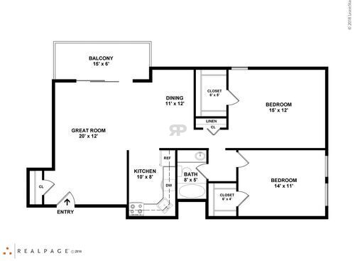 E2100: Beds - 2: Baths - 1.5: SqFt Range - 1008 to 1008