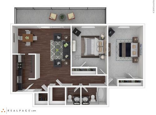 N2100: Beds - 2: Baths - 1: SqFt Range - 1050 to 1050