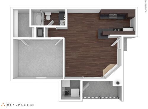 A1102: Beds - 1: Baths - 1: SqFt Range - 642 to 642