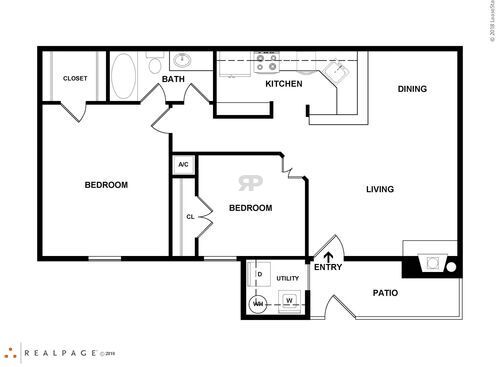B1102: Beds - 2: Baths - 1: SqFt Range - 821 to 821