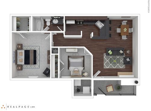 B1102: Beds - 2: Baths - 1: SqFt Range - 821 to 821