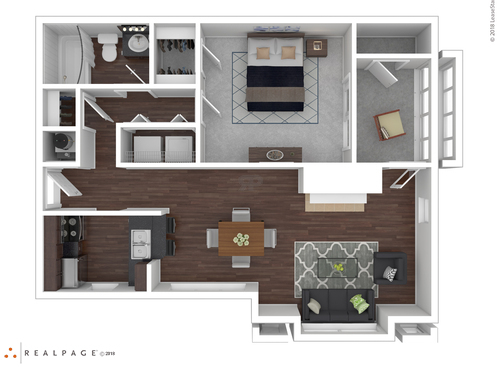 B1: Beds - 1: Baths - 1: SqFt Range - 686 to 686