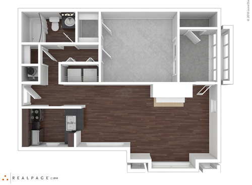 B1: Beds - 1: Baths - 1: SqFt Range - 686 to 686