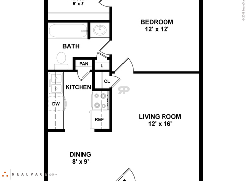 B1101: Beds - 1: Baths - 1: SqFt Range - 632 to 632