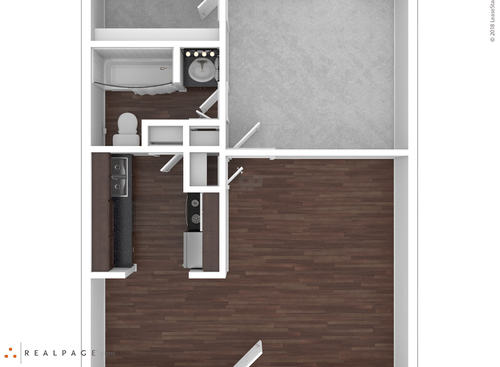 B1101: Beds - 1: Baths - 1: SqFt Range - 632 to 632