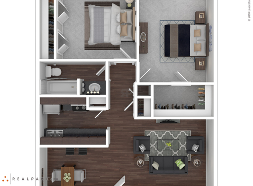 D2101: Beds - 2: Baths - 1: SqFt Range - 821 to 821