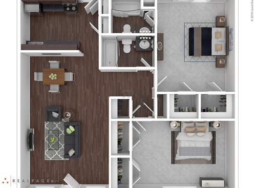 G2201: Beds - 2: Baths - 2: SqFt Range - 1075 to 1075