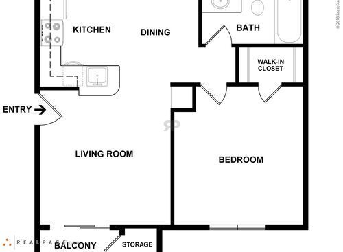 B1102: Beds - 1: Baths - 1: SqFt Range - 578 to 578