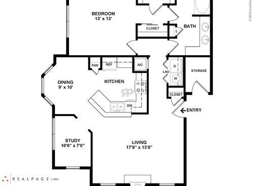 D2: Beds - 1: Baths - 1: SqFt Range - 1015 to 1015