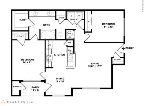 P: Beds - 2: Baths - 1: SqFt Range - 998 to 998