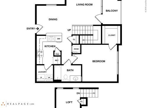 Abrose III (loft): Beds - 1: Baths - 1: SqFt Range - 908 to 908