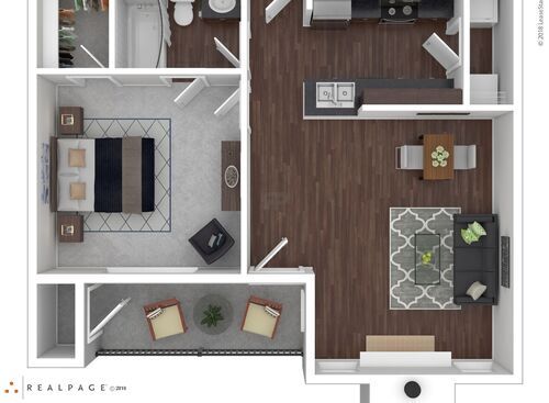 Baldwin TH (w/garage): Beds - 1: Baths - 1: SqFt Range - 820 to 820