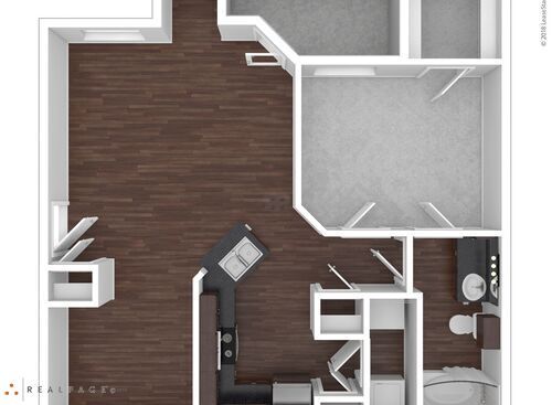 Brunswick I (with desk): Beds - 1: Baths - 1: SqFt Range - 759 to 759