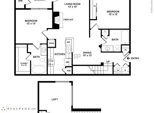 Dover Loft III: Beds - 2: Baths - 2: SqFt Range - 1248 to 1248