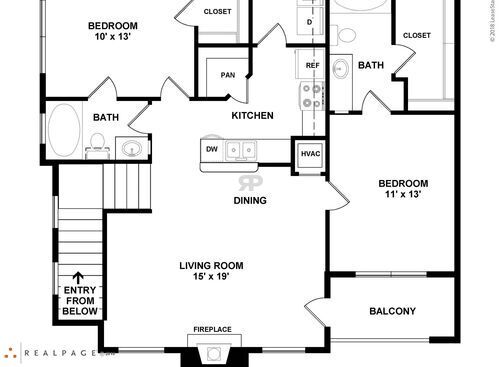 Edison TH (w/garage): Beds - 2: Baths - 2: SqFt Range - 1071 to 1071