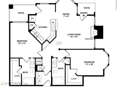 Fairmont I (w/garage): Beds - 2: Baths - 2: SqFt Range - 1250 to 1250