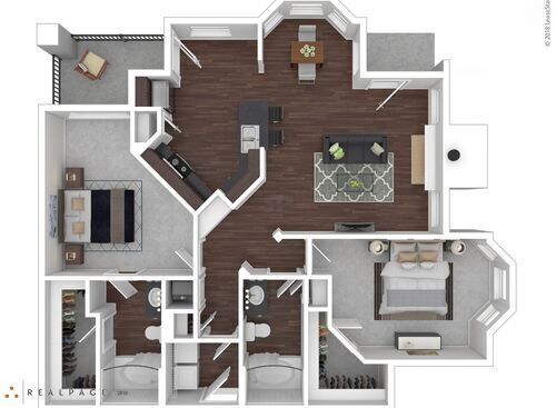Fairmont I (w/garage): Beds - 2: Baths - 2: SqFt Range - 1250 to 1250