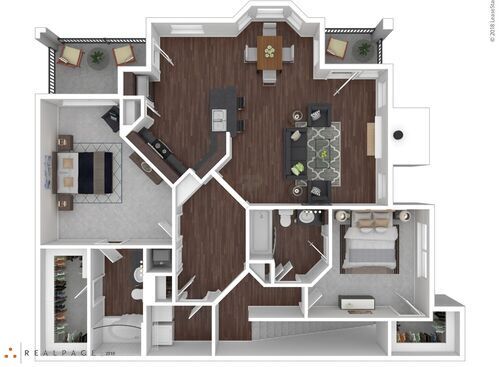 Hampton TH (w/garage): Beds - 2: Baths - 2: SqFt Range - 1314 to 1314