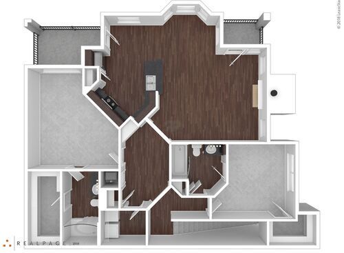 Hampton TH (w/garage): Beds - 2: Baths - 2: SqFt Range - 1314 to 1314
