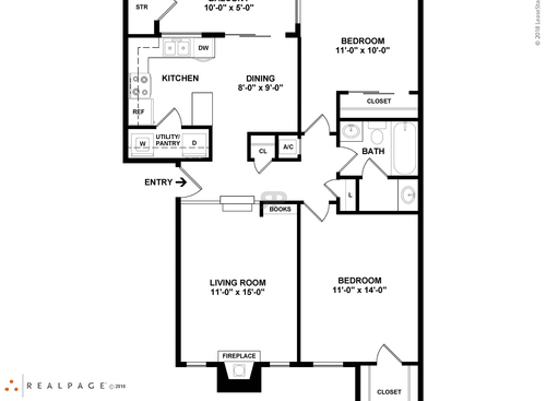 D2101: Beds - 2: Baths - 1.5: SqFt Range - 885 to 885