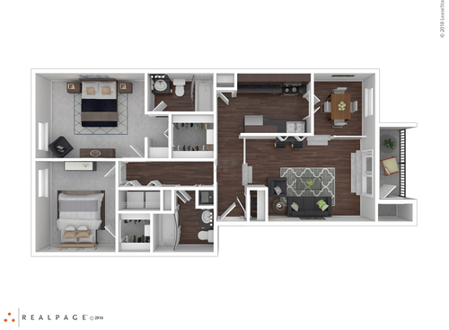 E2201: Beds - 2: Baths - 2: SqFt Range - 973 to 973